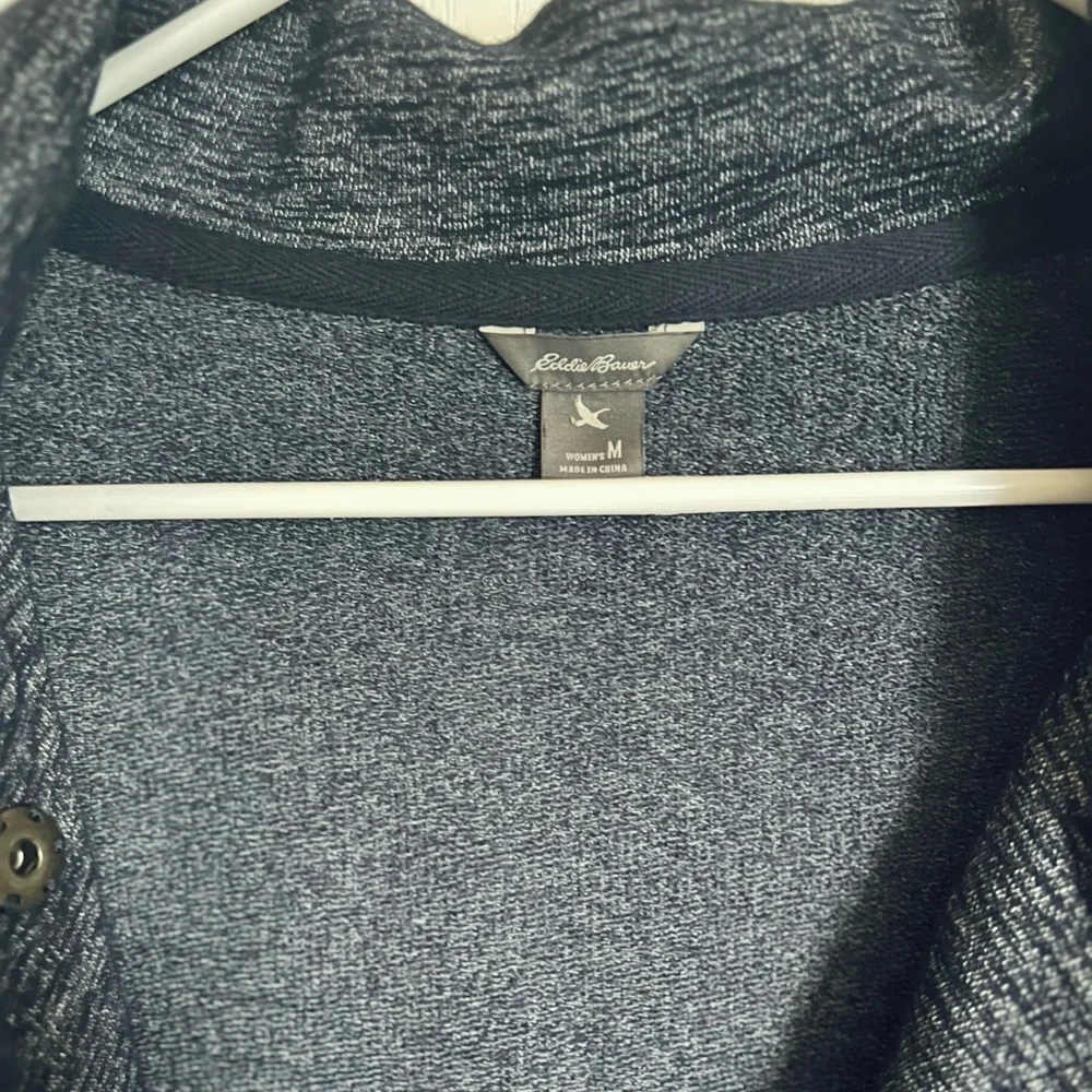 Eddie Bauer Charcoal Blue Knit Cardigan - Picture 5 of 8